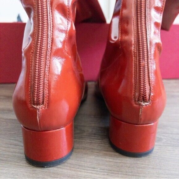 Valentino Garavani 40mm Faux Patent Leather Over The Knee Boot 36 6 Cherry Red - Picture 15 of 15